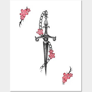 Sakura Cherry Blossom Dagger Posters and Art